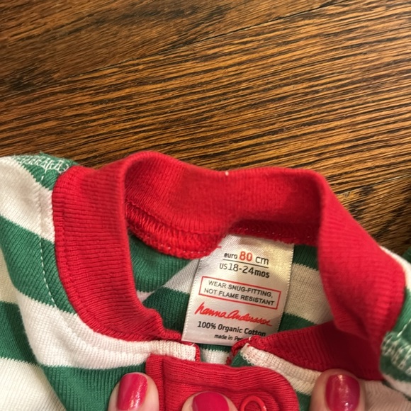 Hanna andersson green and white pajamas - Picture 2 of 3